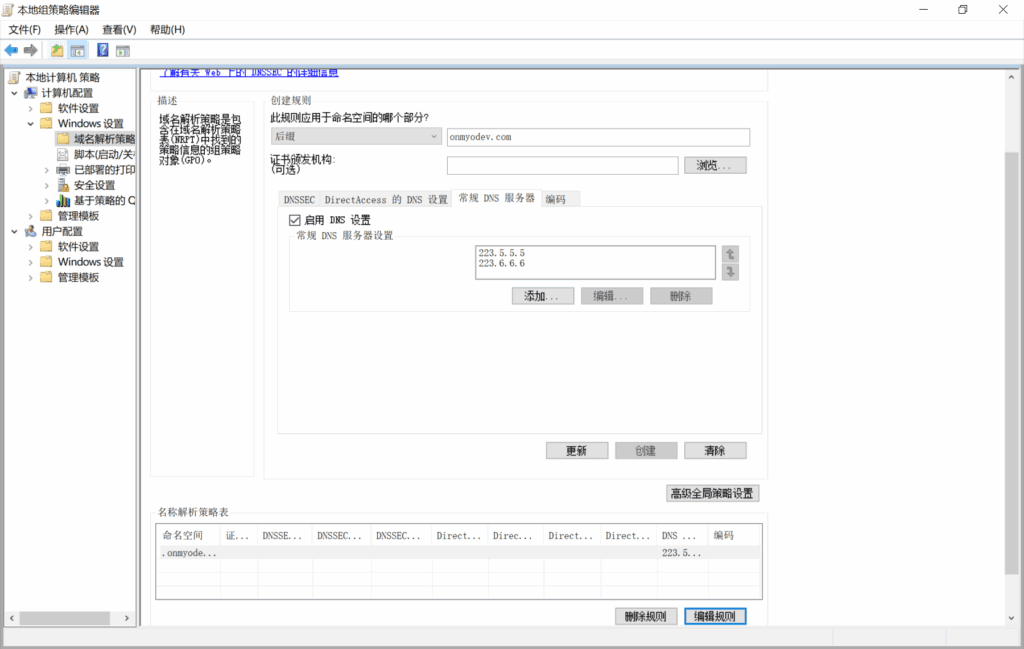 正常 DNS 服务器示例。